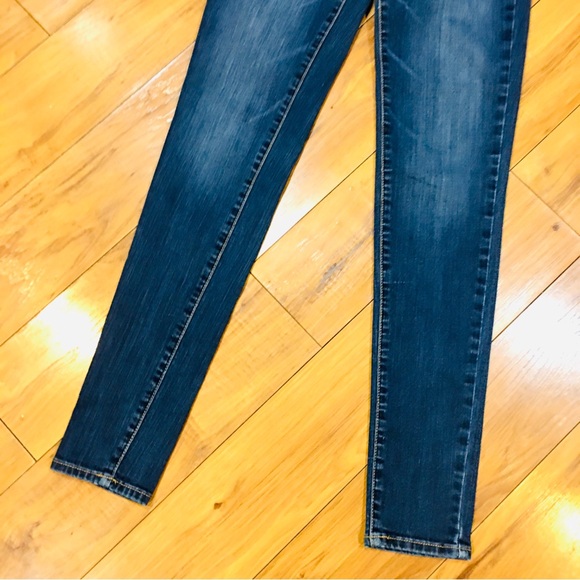 American Eagle AEO dark wash skinny denim jean super stretch jegging 0 - Picture 7 of 7